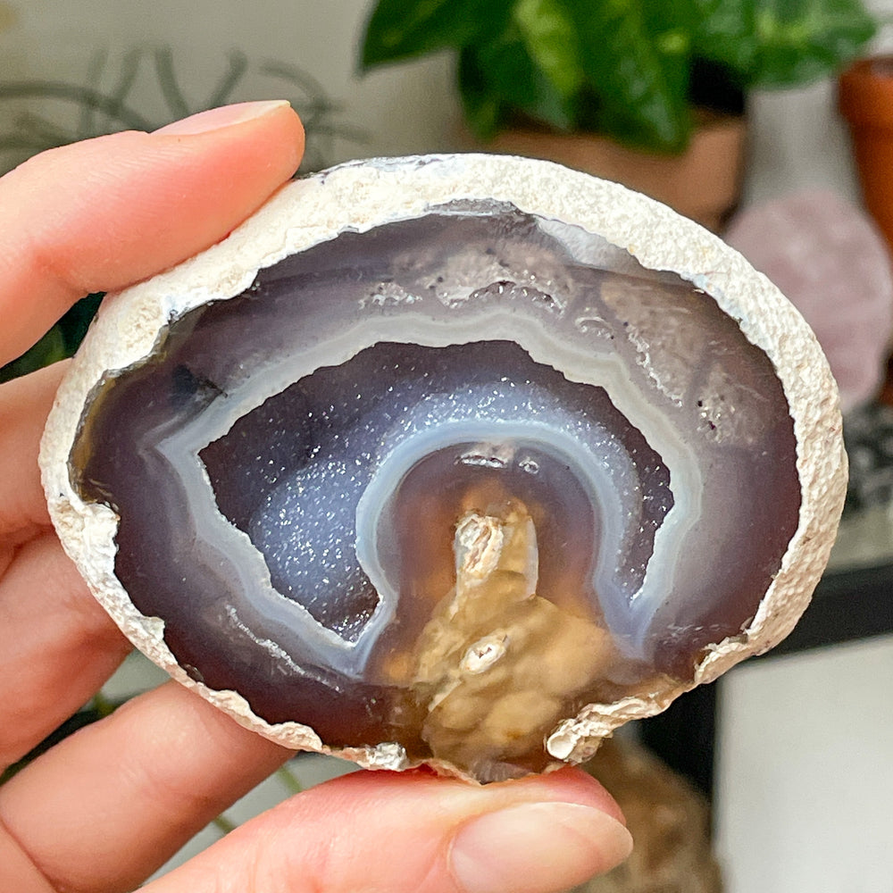agaat geode sparkling ruwe steen brok edelsteen cluster mineralen