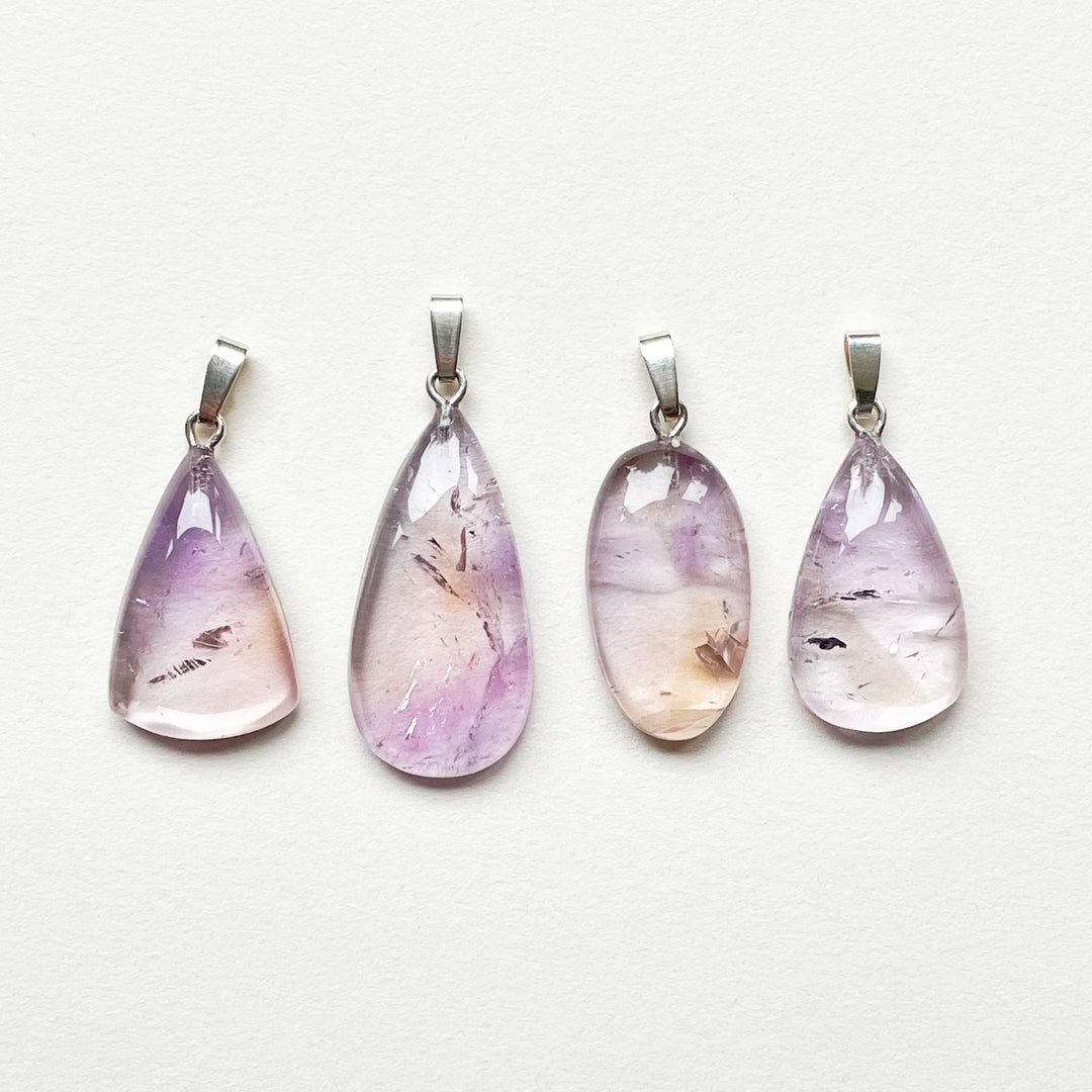 ametrien lila paarse premium edelsteen hanger 925 sterling zilver