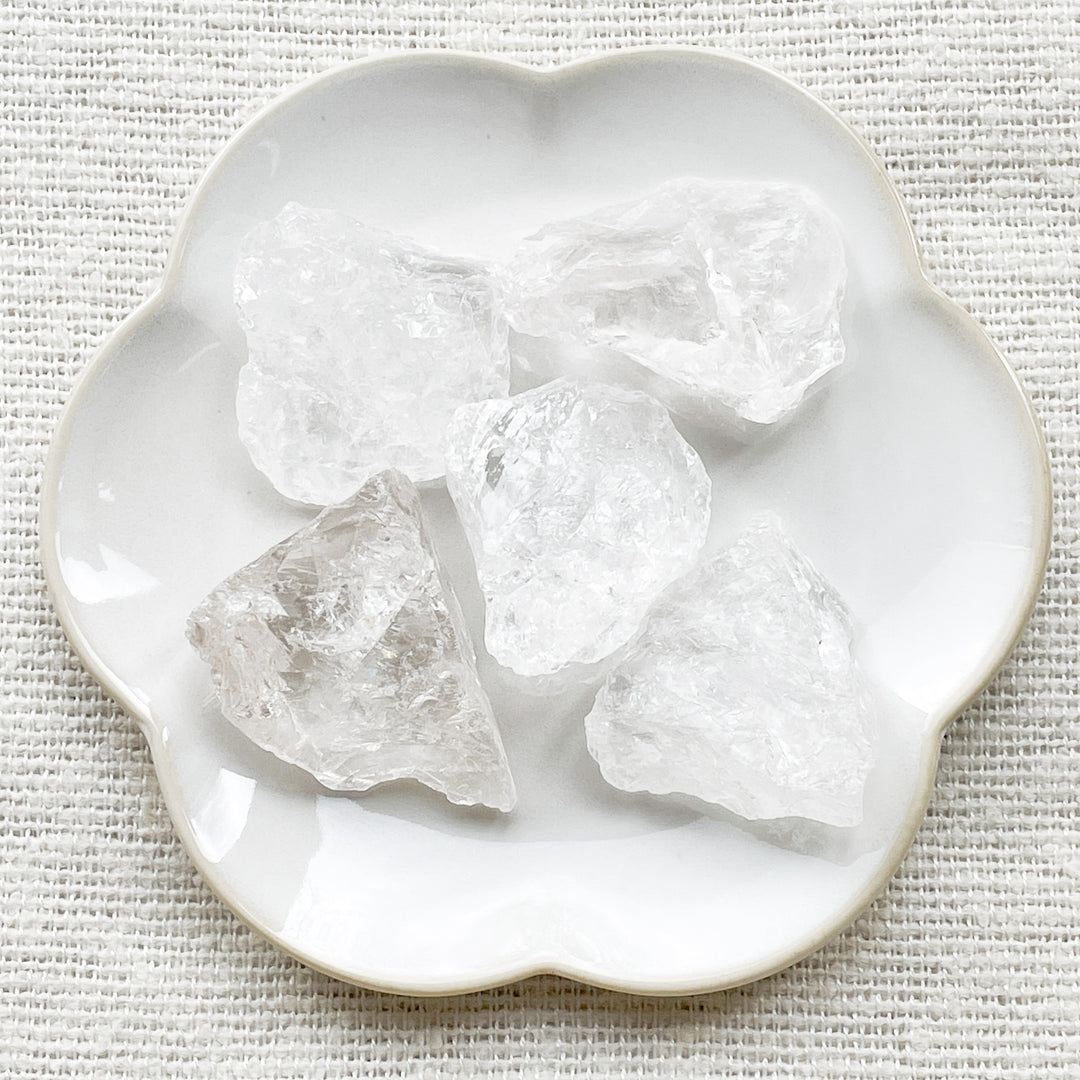 bergkristal witte ruwe brok edelsteen edelstenen mineralen