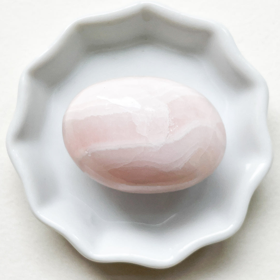 mangaan calciet roze trommelsteen knuffelsteen gepolijste edelsteen