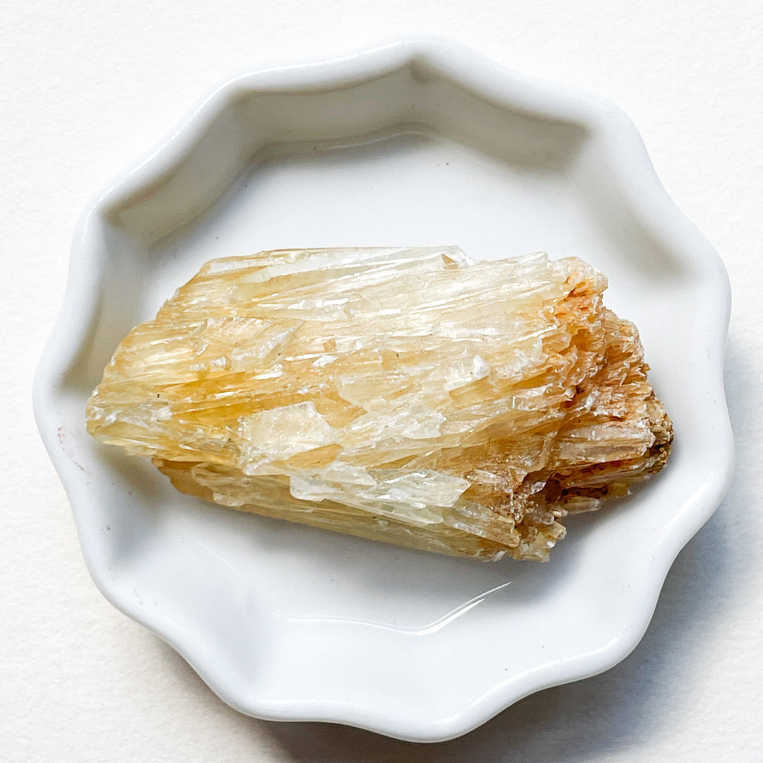 Honing calciet gele ruwe brok steen edelsteen mineraal