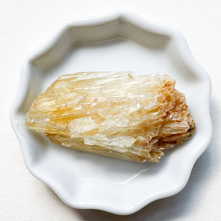 Honing calciet gele ruwe brok steen edelsteen mineraal