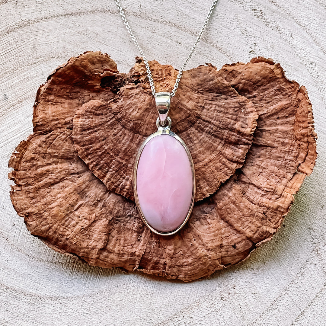 andes opaal roze luxe edelsteen hanger 925 sterling echt zilver 