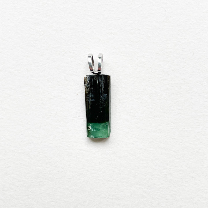 verdeliet groene toermalijn bicolore edelsteen hanger edelsteenhanger juweel sieraad 925 sterling echt zilver