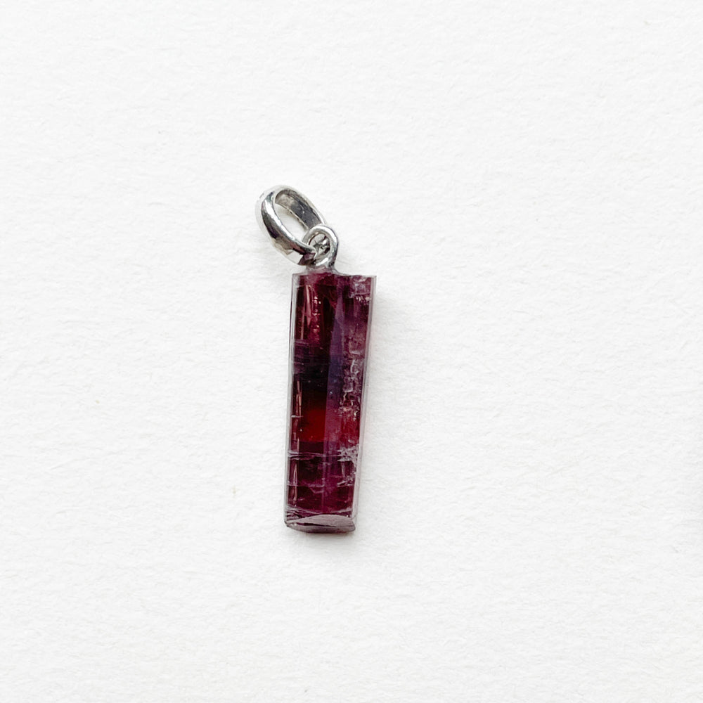 rubbeliet rode toermalijn edelsteen hanger edelsteenhanger juweel sieraad 925 sterling echt zilver