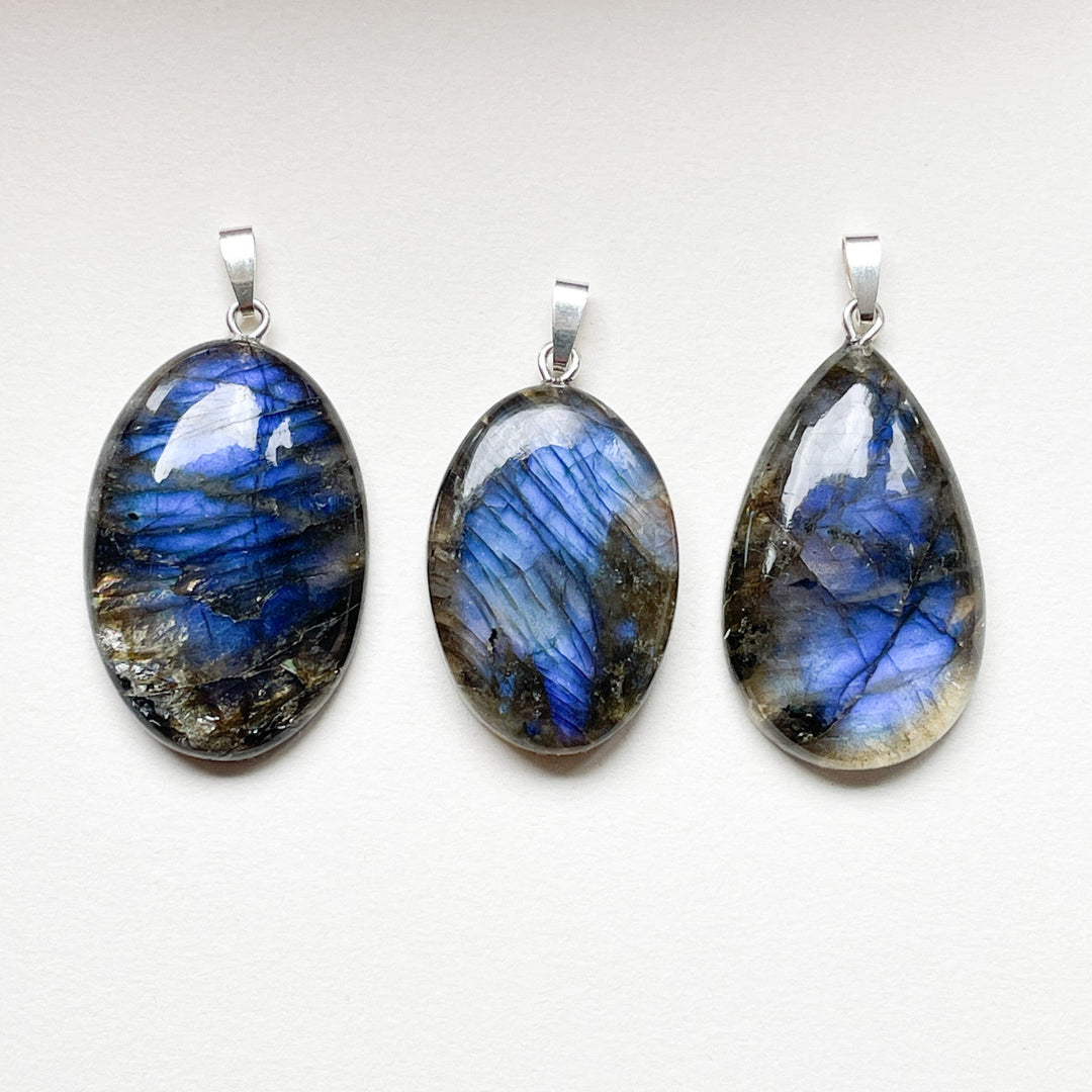 labradoriet blauwe edelsteen hanger 925 sterling zilver edelstenen sieraad juweel