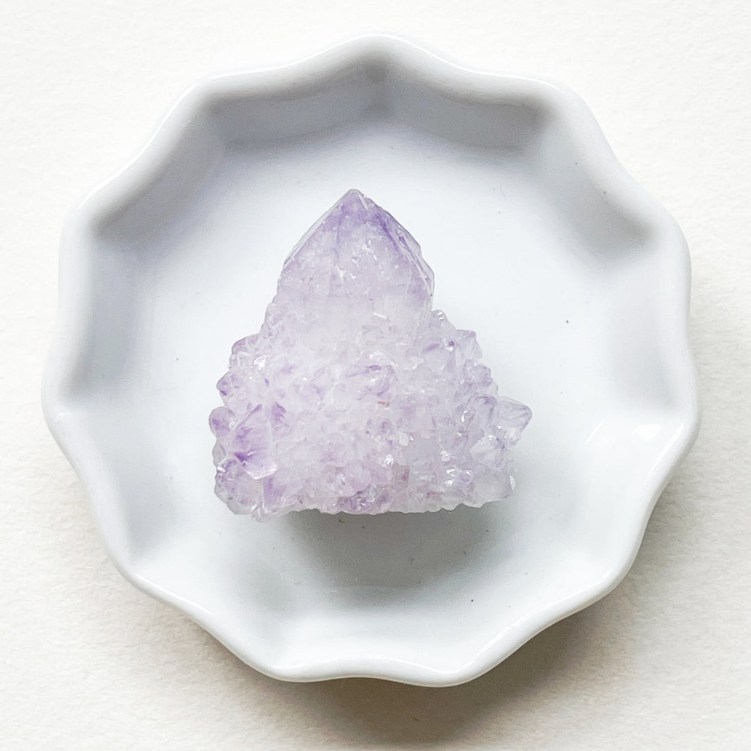 amethist cactus spirit kwarts lila ruwe brok steen edelsteen