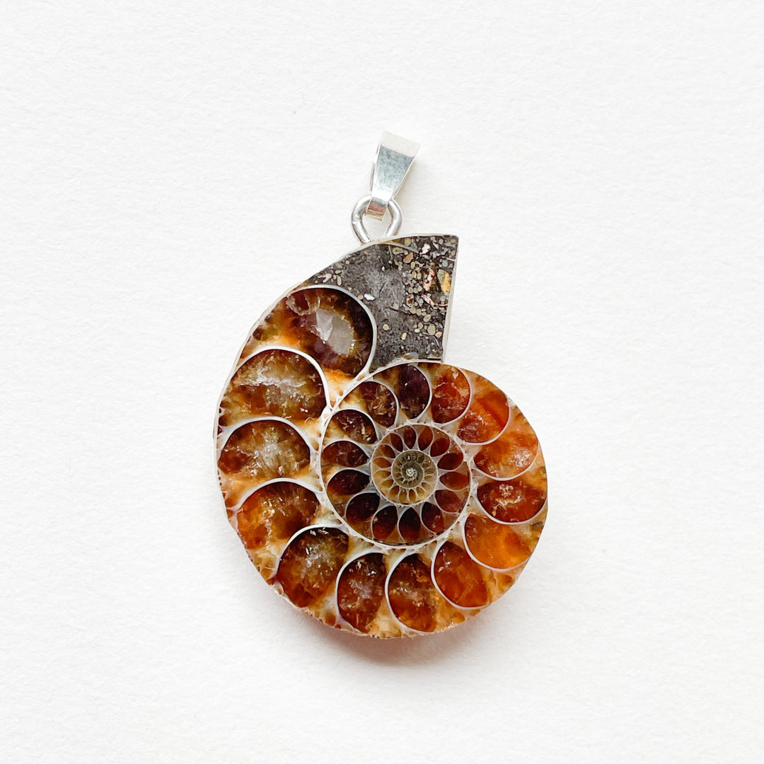 ammoniet edelsteen hanger edelsteenhanger juweel sieraad 925 sterling echt zilver