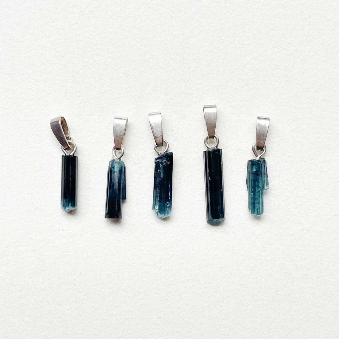 indigoliet blauwe toermalijn edelsteen hanger 925 sterling zilver edelstenen sieraad juweel