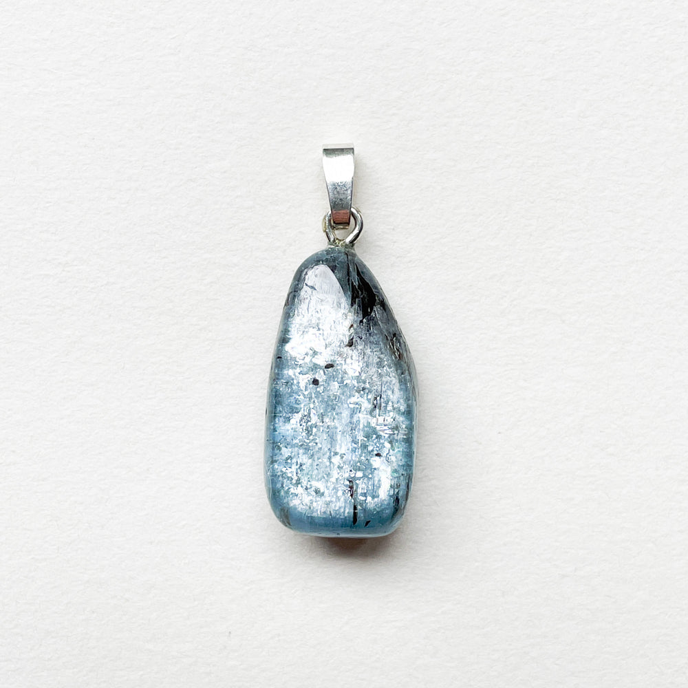 kyaniet blauw disthen edelsteen hanger edelsteenhanger juweel sieraad 925 sterling echt zilver