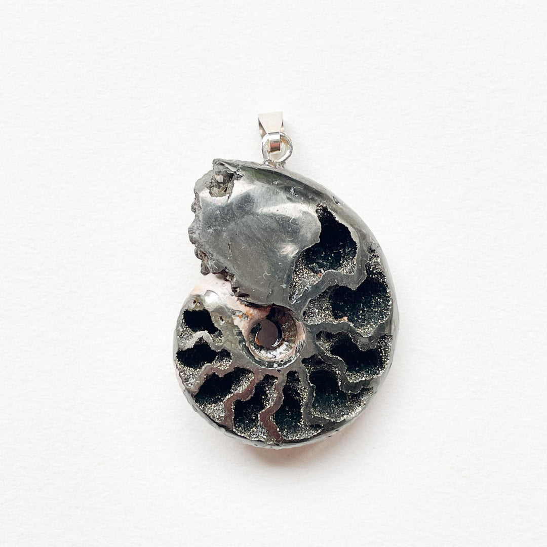 ammoniet pyriet edelsteen hanger edelsteenhanger juweel sieraad 925 sterling echt zilver