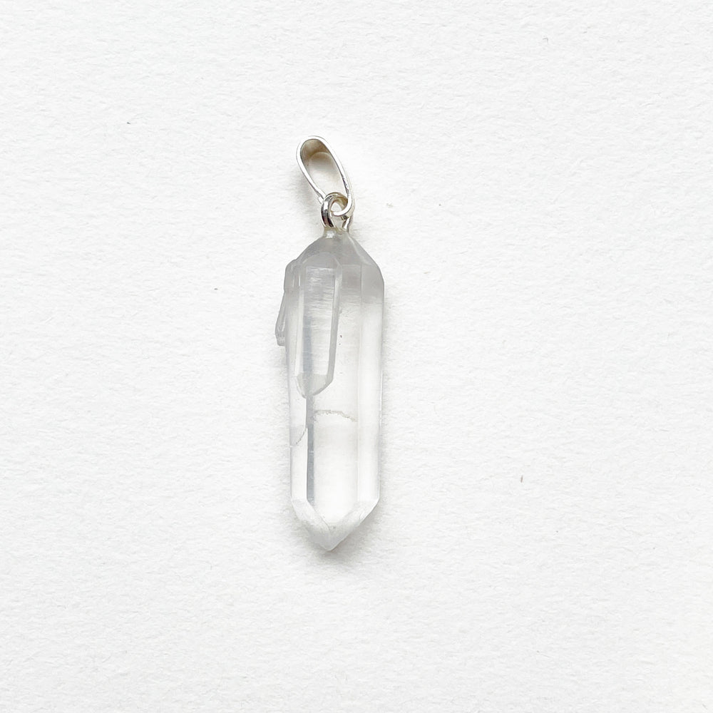 bergkristal ruwe transparante edelsteen hanger edelsteenhanger juweel sieraad 925 sterling echt zilver