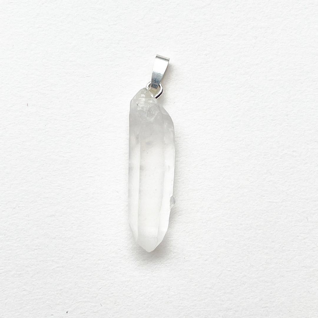 bergkristal ruwe transparante edelsteen hanger edelsteenhanger juweel sieraad 925 sterling echt zilver