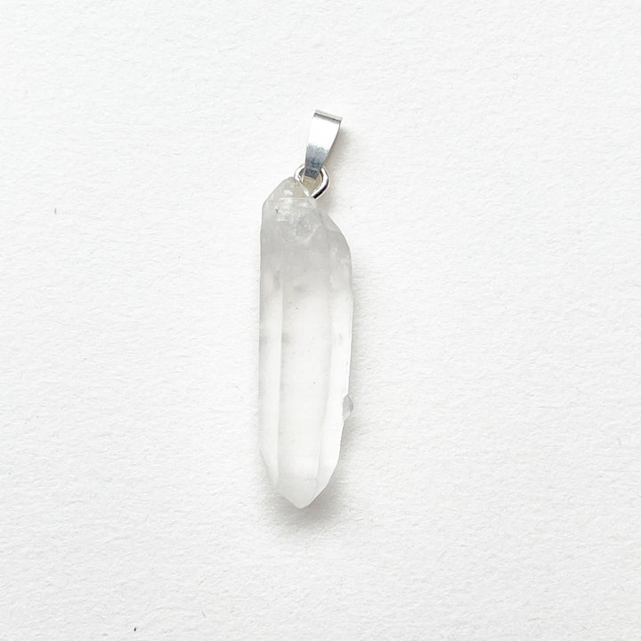 bergkristal ruwe transparante edelsteen hanger edelsteenhanger juweel sieraad 925 sterling echt zilver