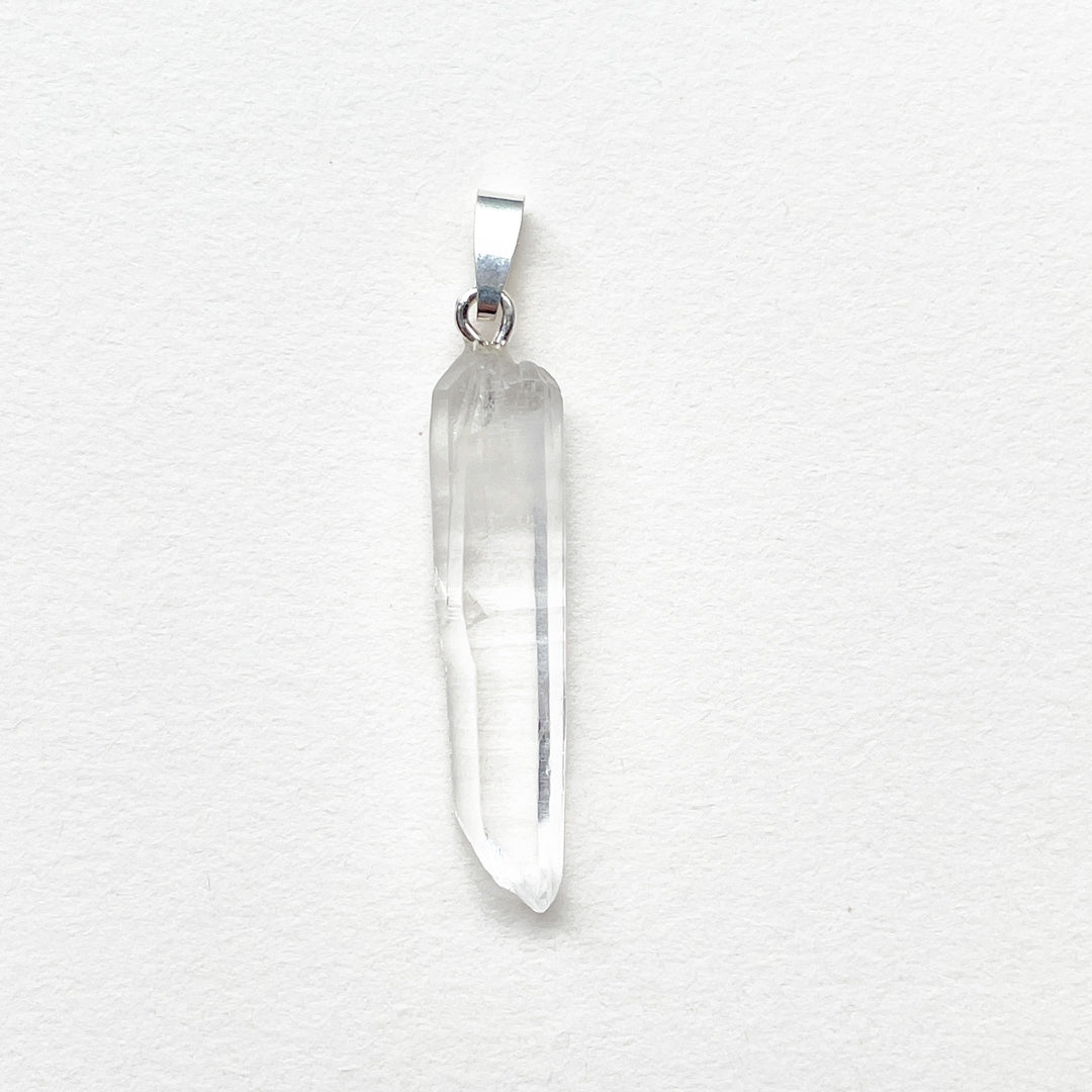 bergkristal ruwe transparante edelsteen hanger edelsteenhanger juweel sieraad 925 sterling echt zilver