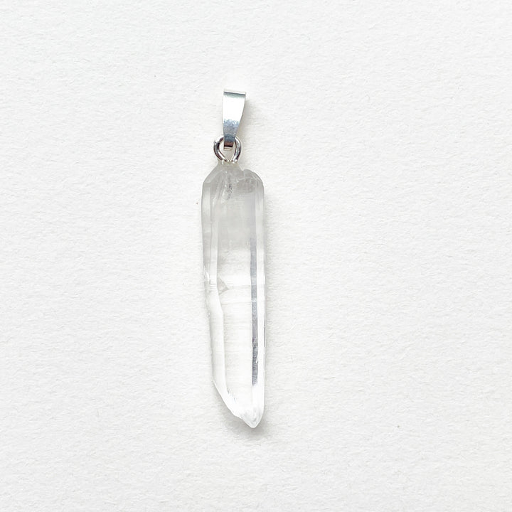 bergkristal ruwe transparante edelsteen hanger edelsteenhanger juweel sieraad 925 sterling echt zilver