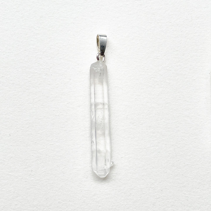bergkristal ruwe transparante edelsteen hanger edelsteenhanger juweel sieraad 925 sterling echt zilver