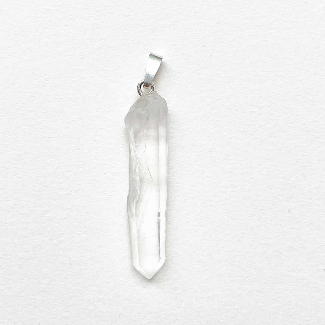 bergkristal ruwe transparante edelsteen hanger edelsteenhanger juweel sieraad 925 sterling echt zilver