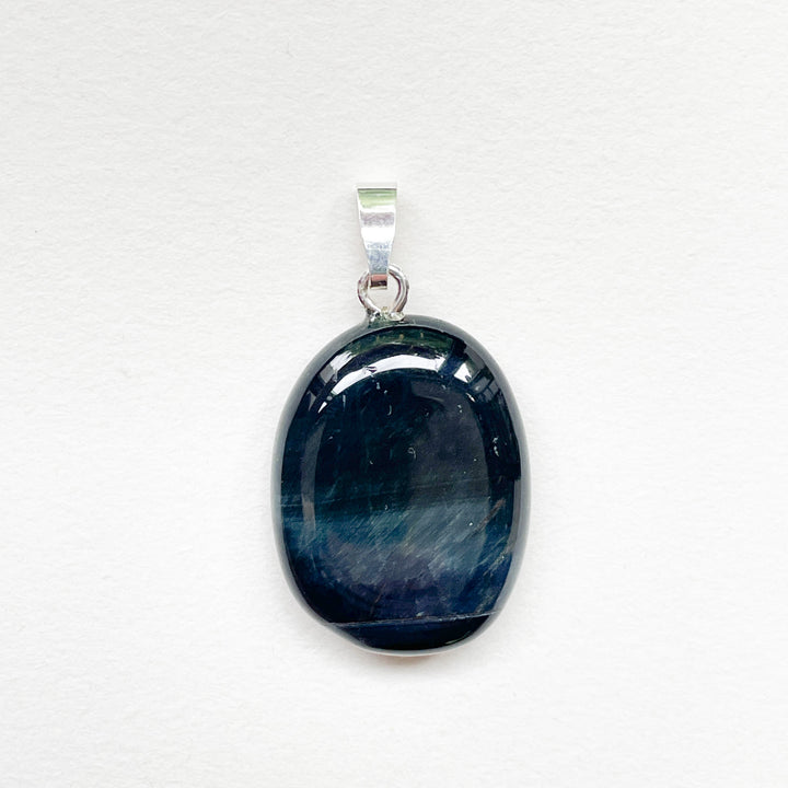 valkenoog blauwe edelsteen hanger 925 sterling zilver edelsteen sieraad ketting