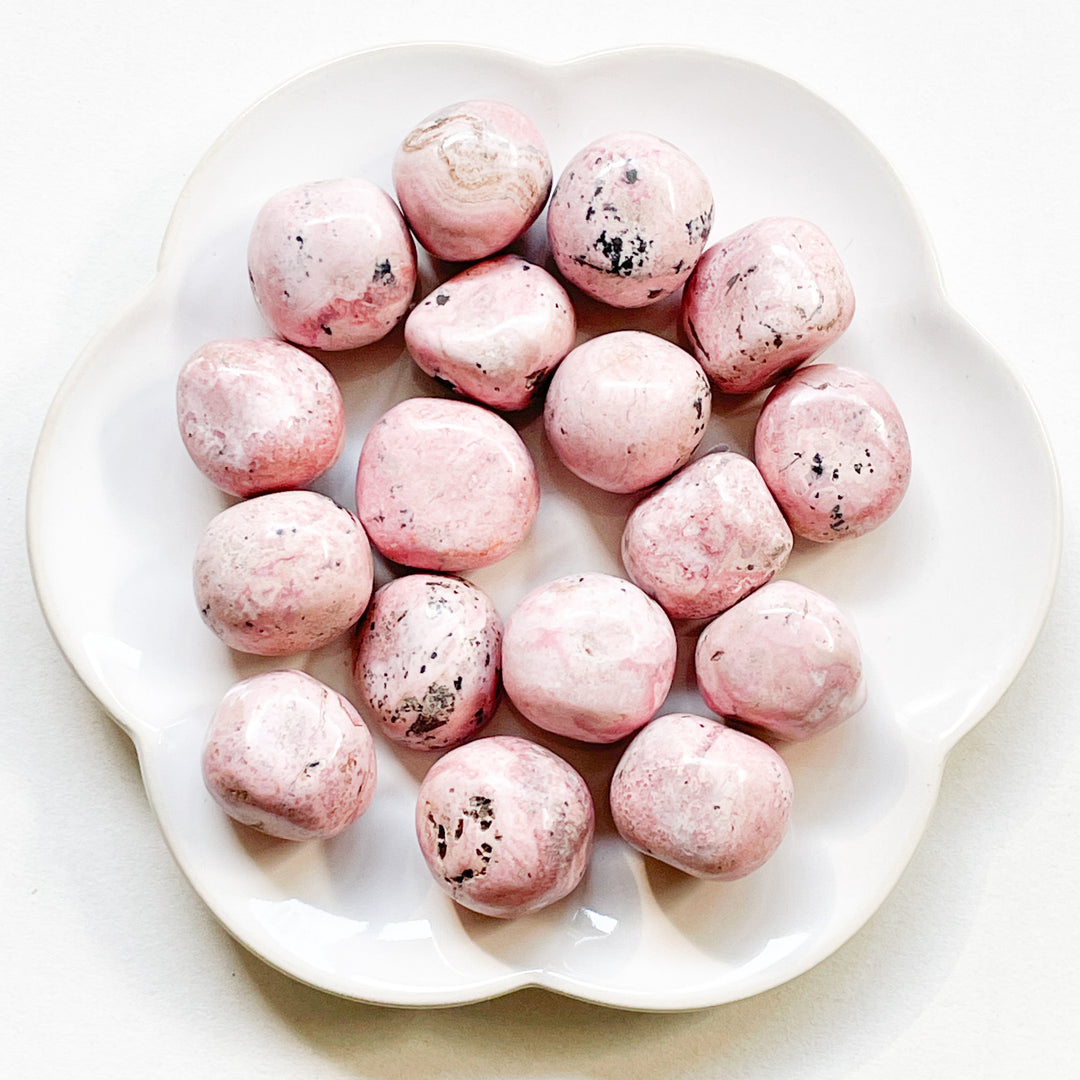 rhodoniet roze knuffelsteen trommelsteen edelsteen
