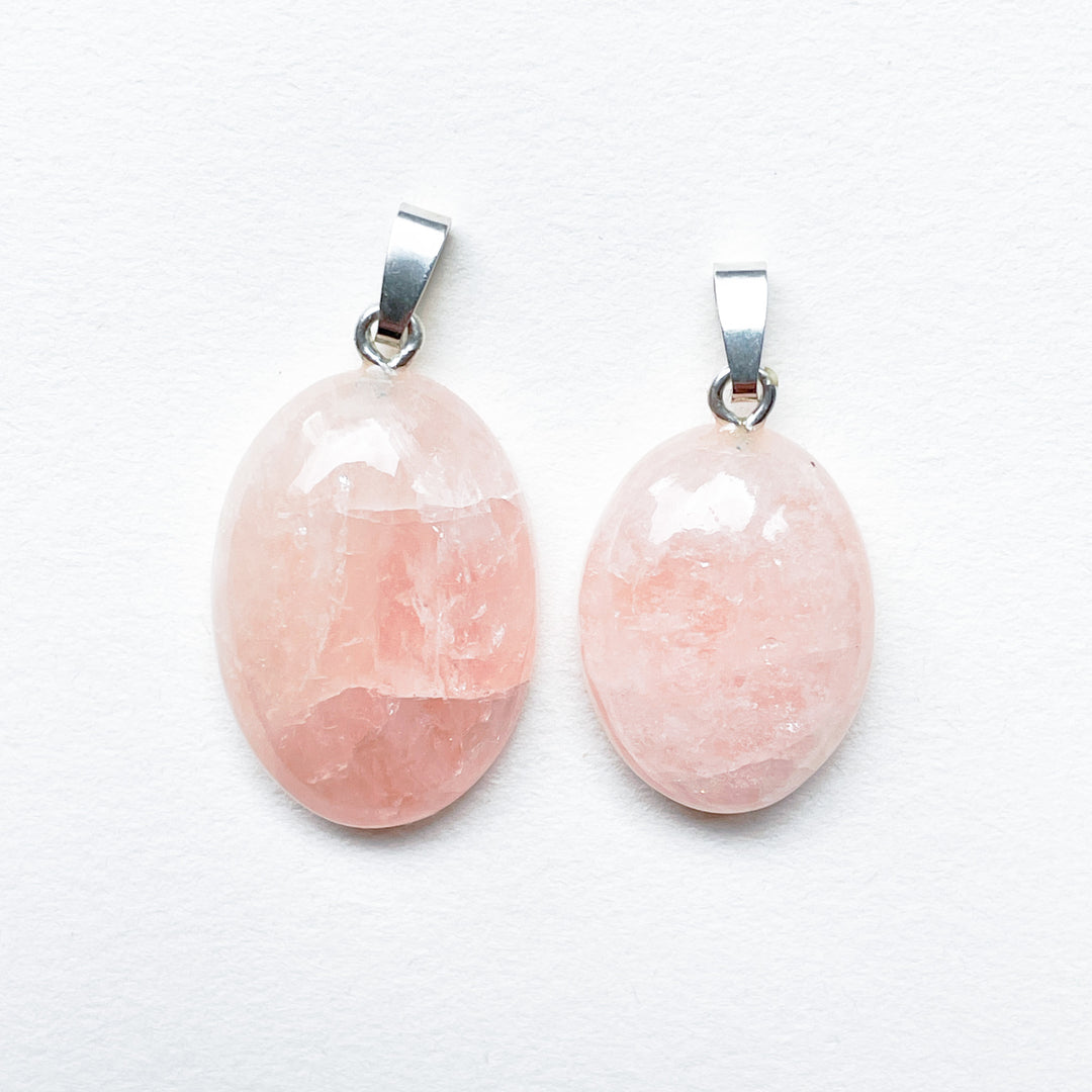morganiet roze beryl edelsteen hanger edelsteenhanger 925 sterling zilver sieraad juweel