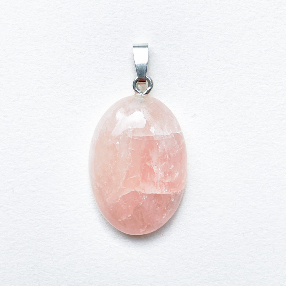 morganiet roze beryl edelsteen hanger edelsteenhanger 925 sterling zilver sieraad juweel
