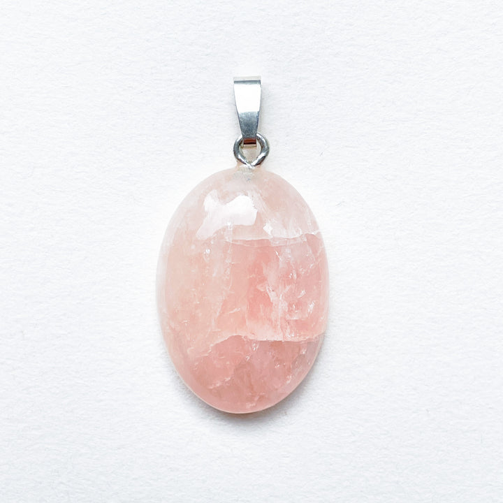 morganiet roze beryl edelsteen hanger edelsteenhanger 925 sterling zilver sieraad juweel