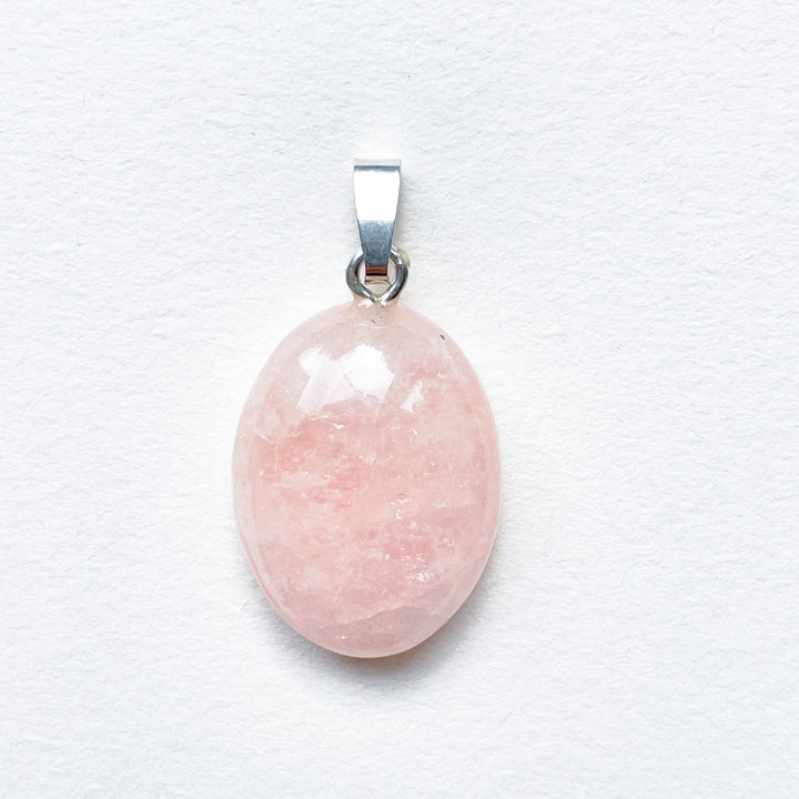 morganiet roze beryl edelsteen hanger edelsteenhanger 925 sterling zilver sieraad juweel
