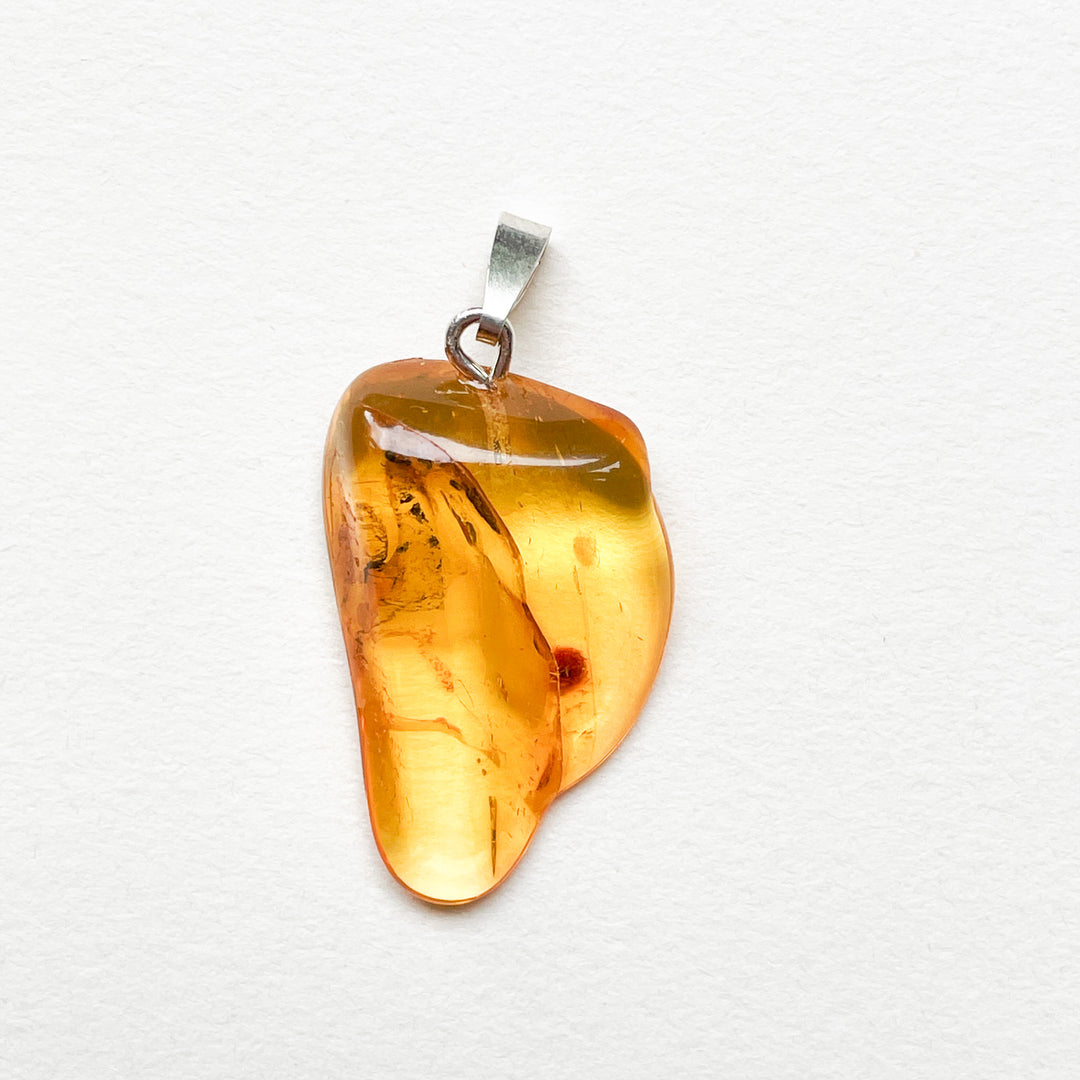 amber fossiel hars barnsteen gele edelsteen hanger 925 sterling zilver edelsteen sieraad ketting