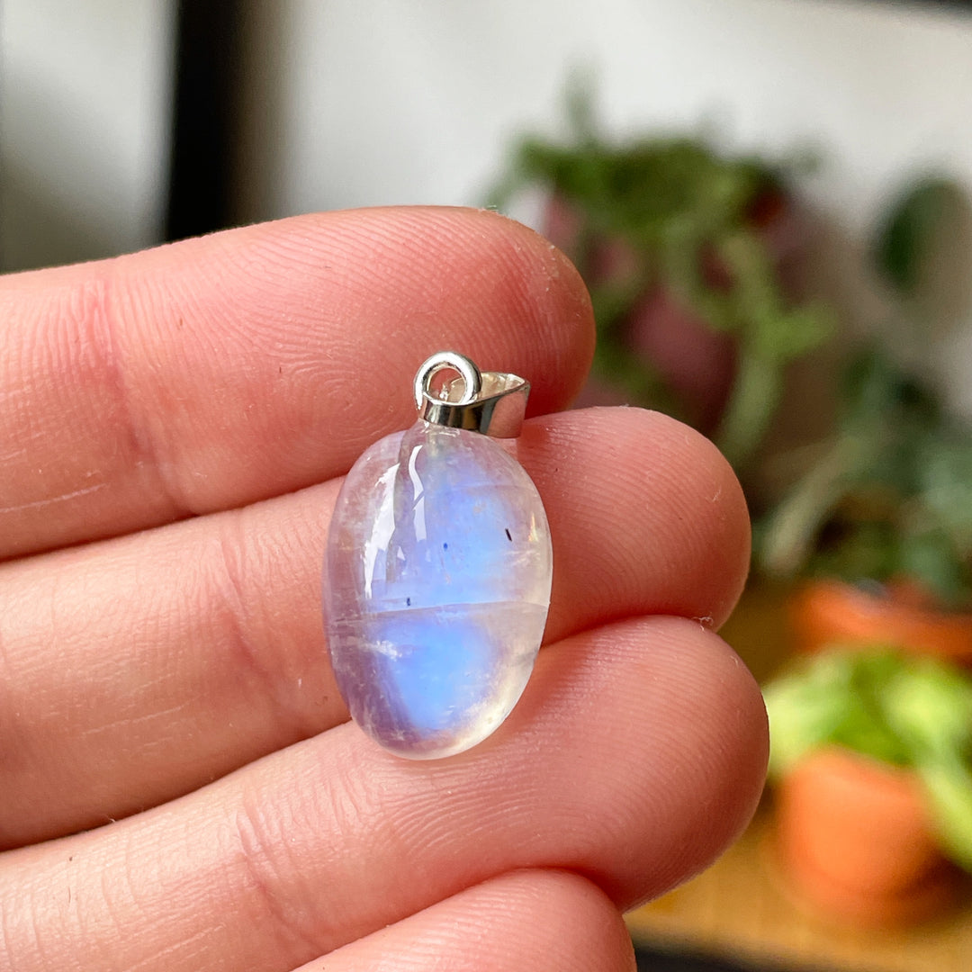 maansteen regenboog witte labradoriet edelsteen hanger 925 sterling zilver edelstenen sieraad juweel