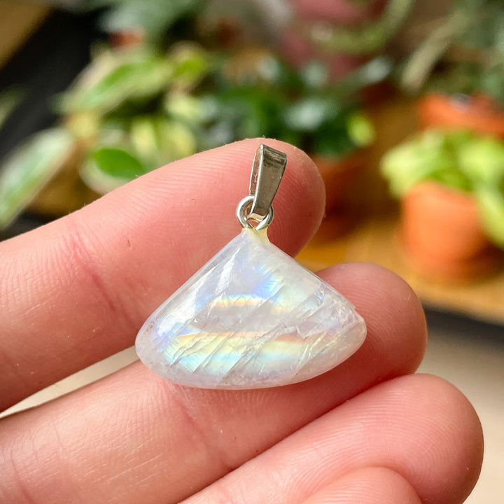 maansteen regenboog witte labradoriet edelsteen hanger 925 sterling zilver edelstenen sieraad juweel