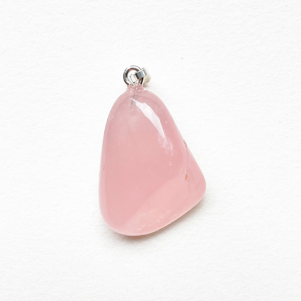 rozenkwarts edelsteen hanger 925 sterling zilver edelstenen sieraad juweel