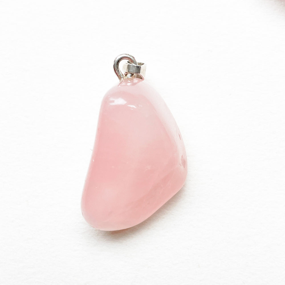 rozenkwarts edelsteen hanger 925 sterling zilver edelstenen sieraad juweel