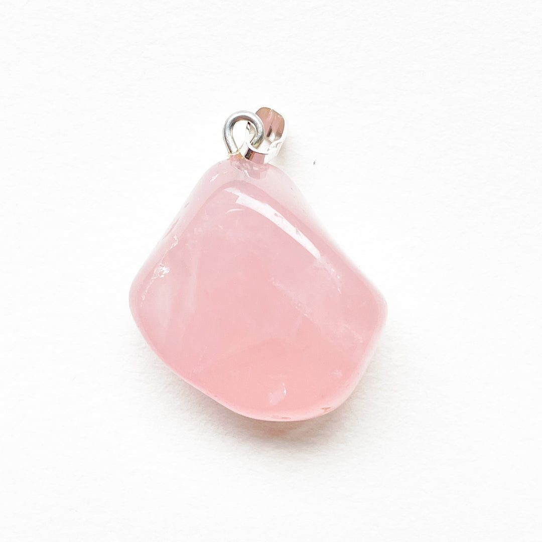 rozenkwarts edelsteen hanger 925 sterling zilver edelstenen sieraad juweel