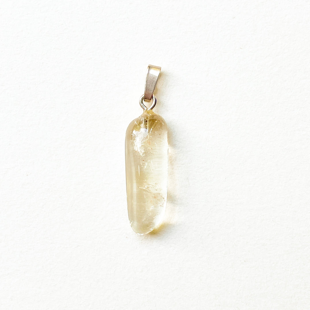citrien naturel gele hanger edelsteenhanger edelstenen 925 sterling zilver sieraden