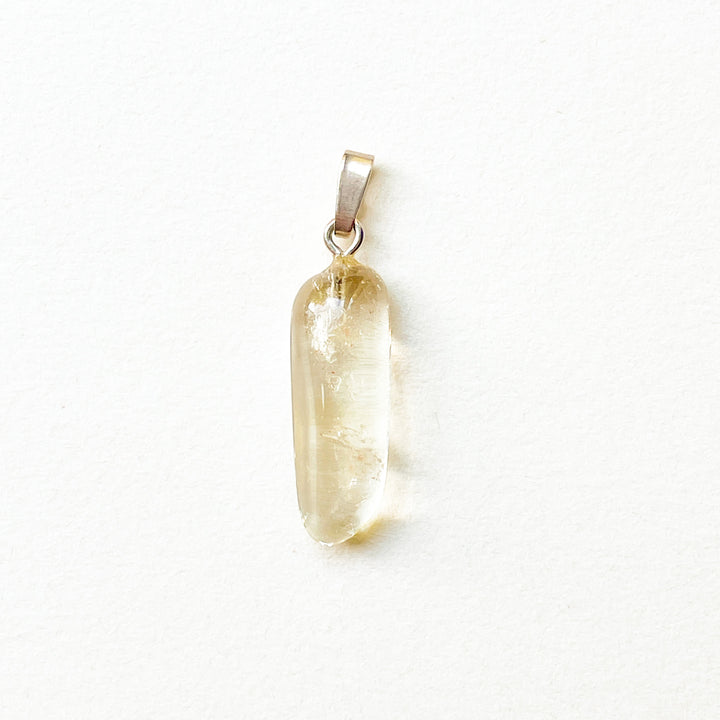 citrien naturel gele hanger edelsteenhanger edelstenen 925 sterling zilver sieraden