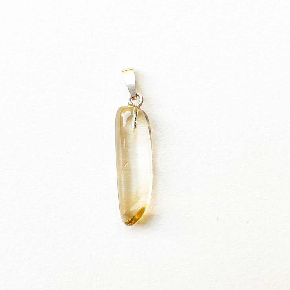 citrien naturel gele hanger edelsteenhanger edelstenen 925 sterling zilver sieraden