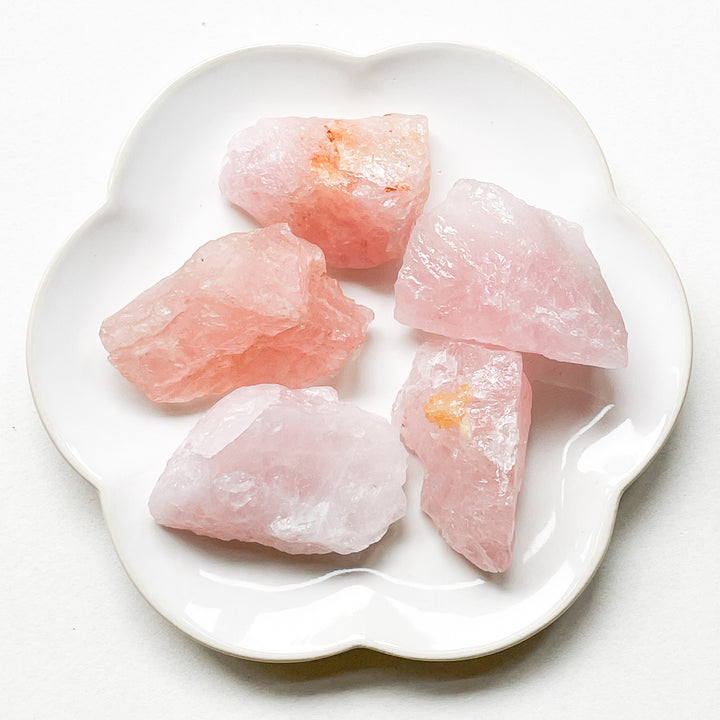 rozenkwarts roze ruwe steen brok edelsteen edelstenen kopen