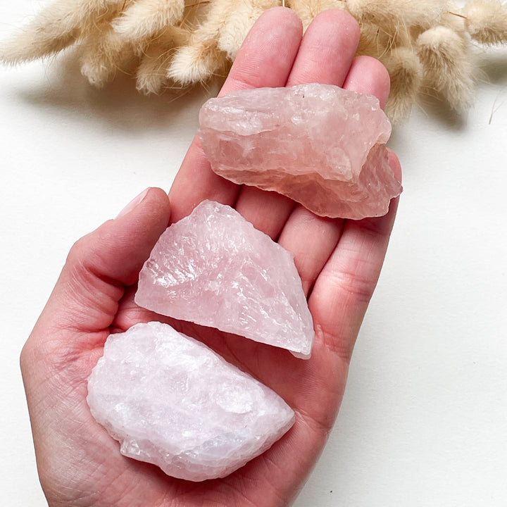 rozenkwarts roze ruwe steen brok edelsteen edelstenen kopen