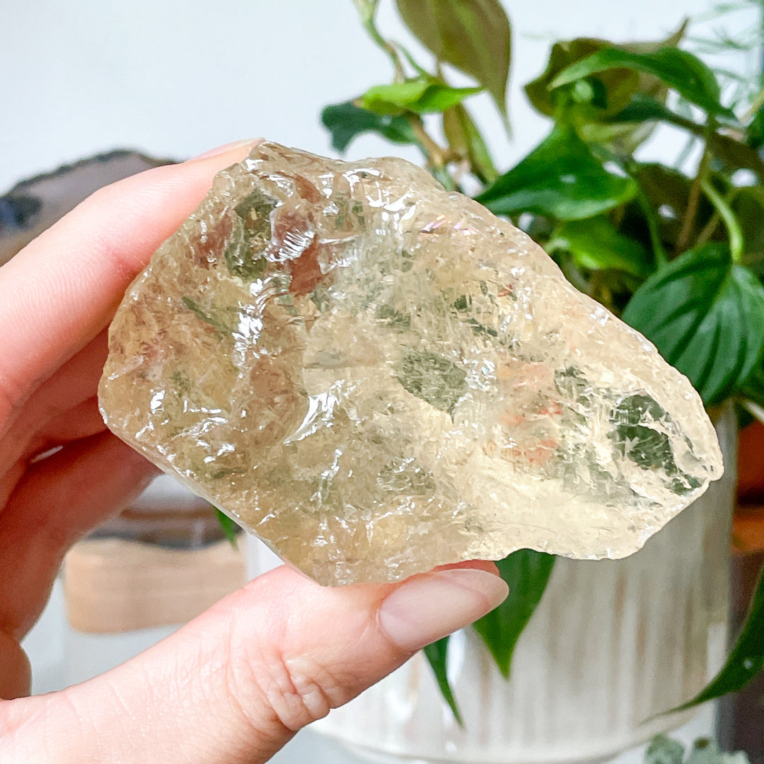 citrien gele ruwe steen brok edelsteen mineralen
