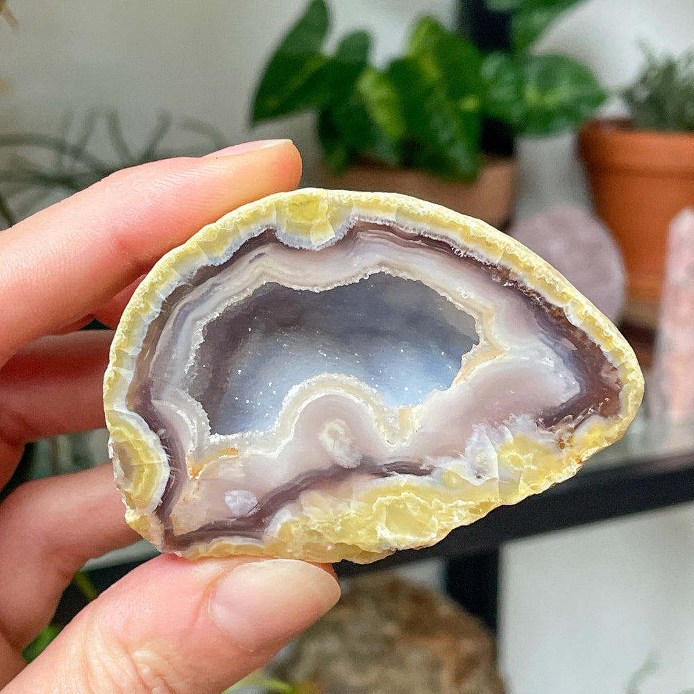 agaat geode sparkling ruwe steen brok edelsteen cluster mineralen