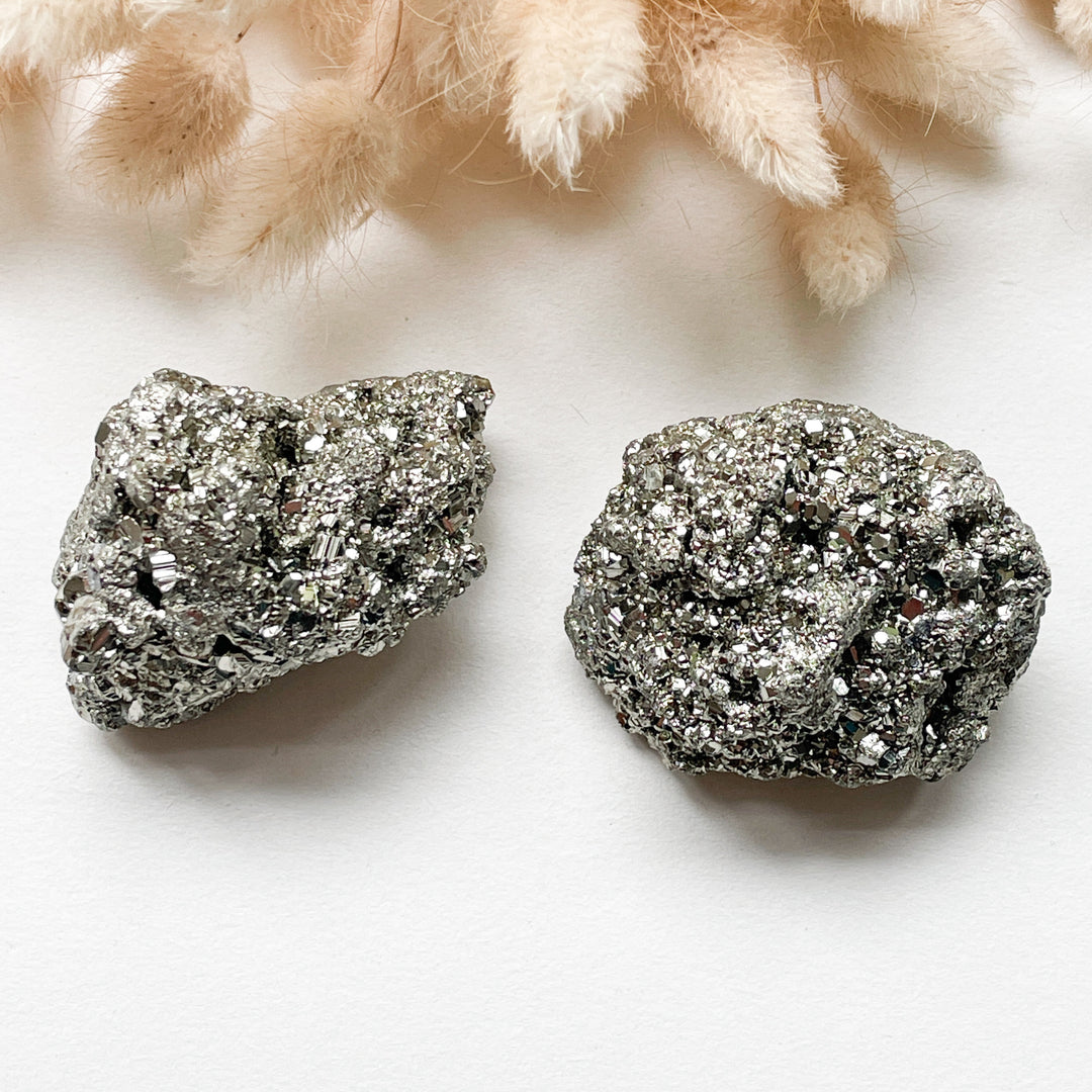 pyriet fools gold ruwe steen brok edelsteen goud