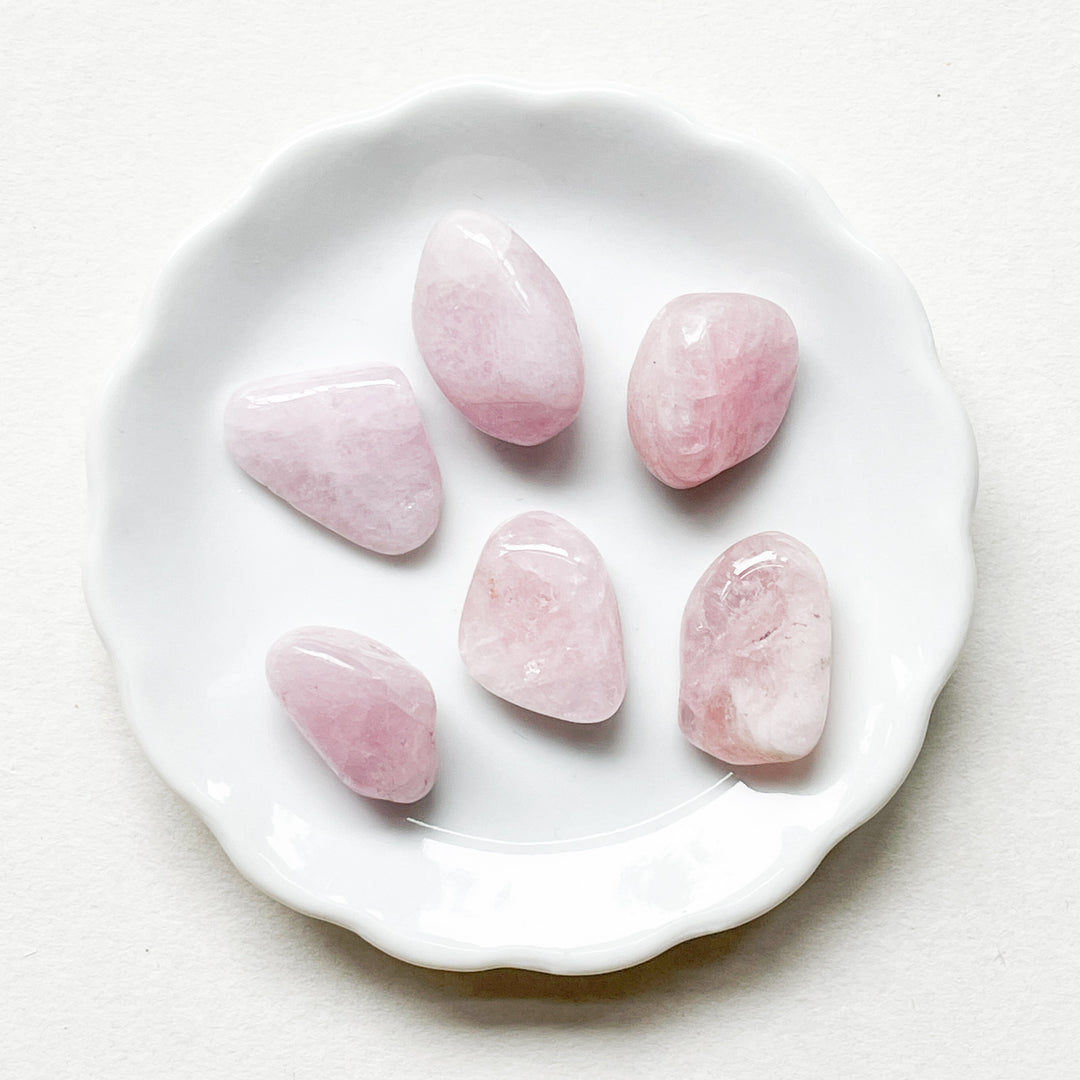 morganiet zuurstokroze roze knuffelsteen trommelsteen edelsteen 