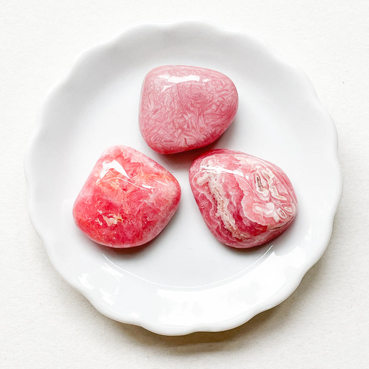 rhodochrosiet roze knuffelsteen trommelsteen edelsteen edelstenen