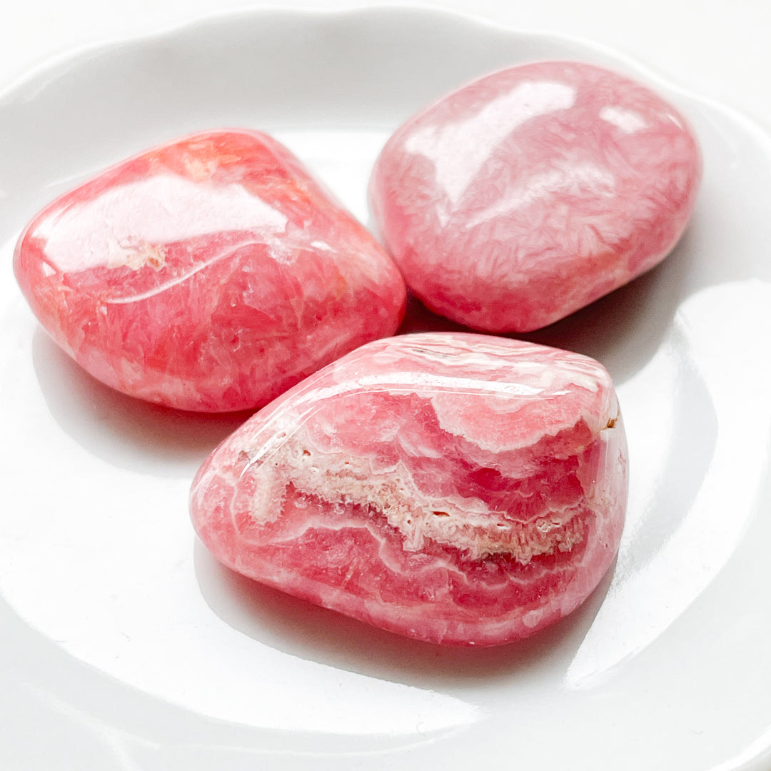 rhodochrosiet roze knuffelsteen trommelsteen edelsteen edelstenen