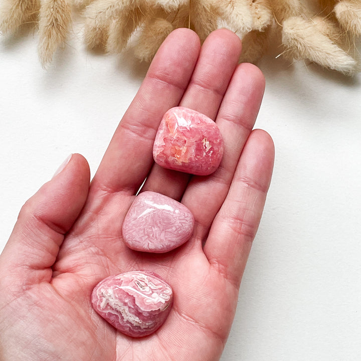 rhodochrosiet roze knuffelsteen trommelsteen edelsteen edelstenen