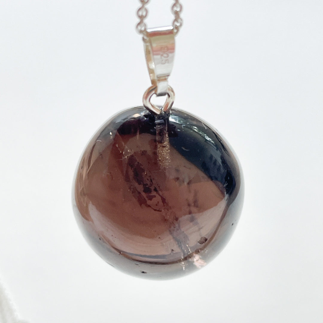 rookkwarts kwarts bruine premium hanger 925 sterling zilver edelstenen mineralen edelsteenhanger