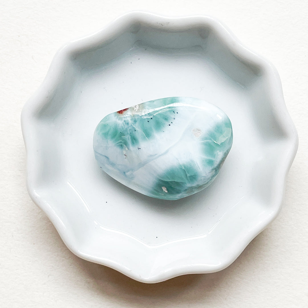 larimar gepolijste steen edelsteen knuffelsteen trommelsteen
