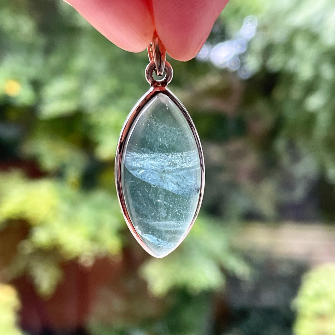 fluoriet groene luxe edelsteen hanger 925 sterling zilver