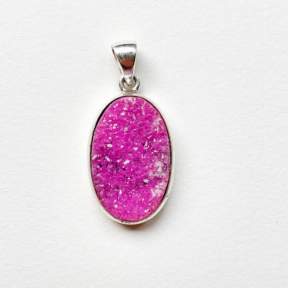 cobalto calciet roze luxe edelsteen hanger 925 sterling zilver